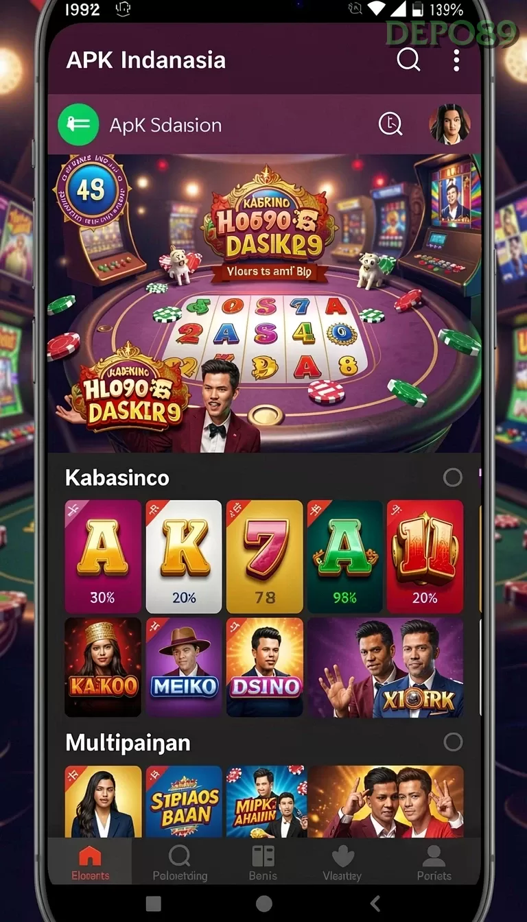 Cuplikan layar JEEPTOTO — menu navigasi