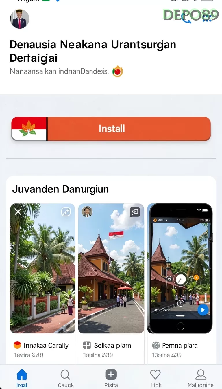 Cuplikan layar RR777 — menu navigasi